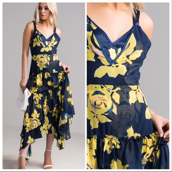 AKIRA Dresses & Skirts - Caroline Floral Fields Hi Lo Maxi Dress